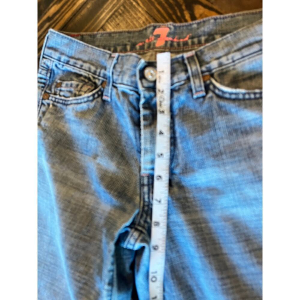 7 For All Mankind Cropped Jeans Women 27 Preppy Academia Twee Coquette Grunge - Picture 7 of 12